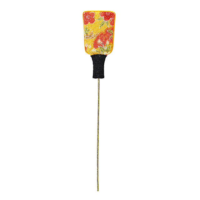 ちりめん羽子板ピック ＃４　黄色　JP50-004