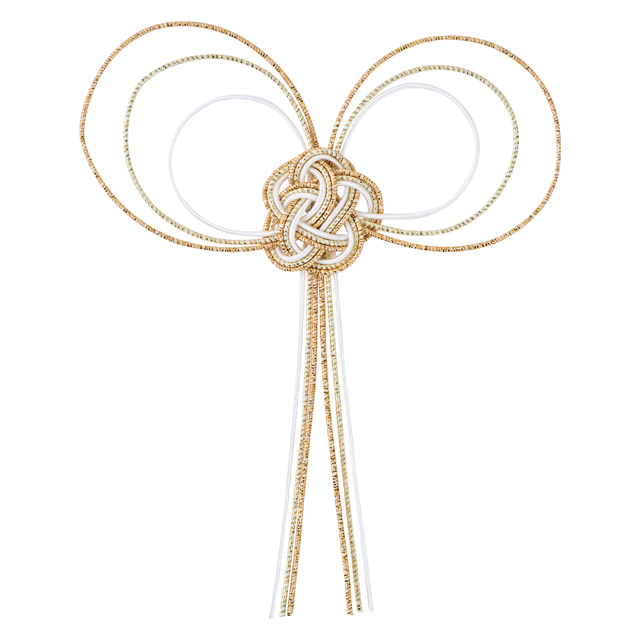 ハート水引結び ＃１８　シャンパンゴールド　MH250-018