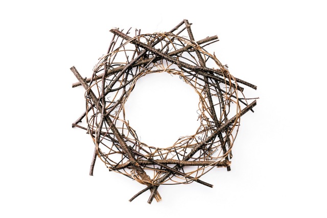 白樺小枝リース・大・N