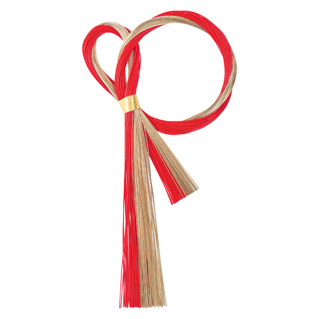 春彩水引飾り ＃１０３　赤金　XJ1407-103