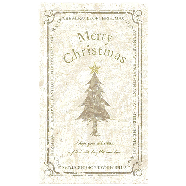 ソラペーパーメッセージカード　名刺 クリスマスツリー　YP142902