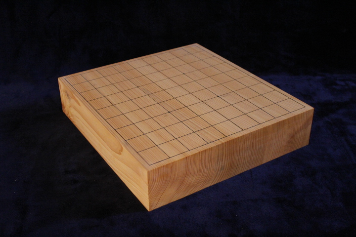 【NEW】　国産本榧卓上将棋盤　　【訳あり品】　2寸5分5厘