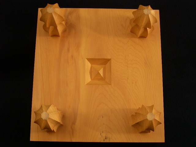 日向榧碁盤木裏　3.65寸