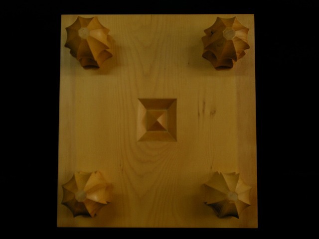 日向榧碁盤木裏　3.75寸