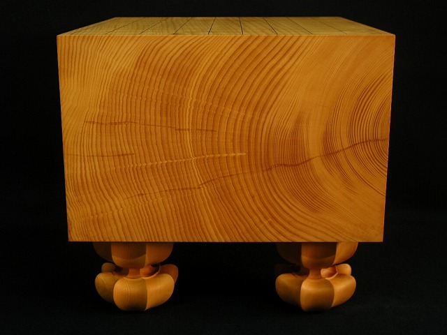 日向特産カヤ　天柾　厚み19.4cm KA0161】日向产本榧天地柾棋墩| 日向碁盤碁石