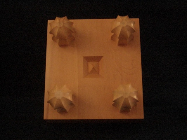 日向本榧木裏将棋盤　3.75寸強