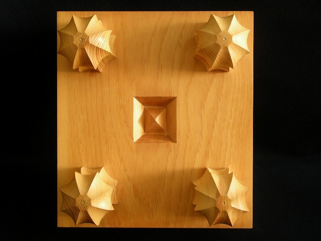 日向本榧木裏将棋盤　6.5寸