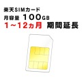 SIMカード,楽天,サムネイル,100GB,延長