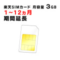 SIMカード,楽天,3GB,延長,サムネイル