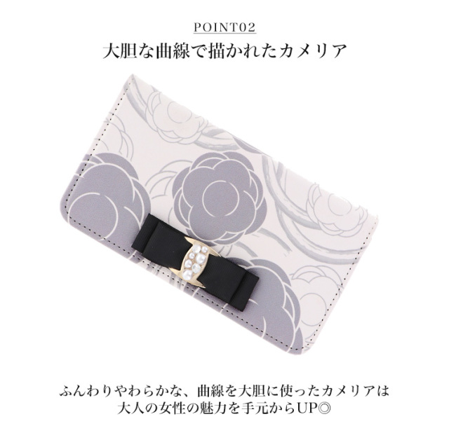 花柄 リボン ベルトなし 全機種対応 手帳型 手帳型ケース ケース スマホ カバー