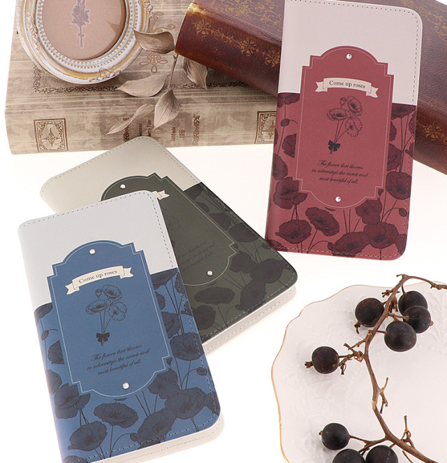 スマホケース 手帳型 カバー 手帳型ケース ベルトなし ボタニカル 植物 花柄 こっくりカラー