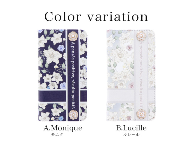 スマホケース 手帳型 カバー 手帳型ケース ベルトなし リボン りぼん 花柄 ボタニカル