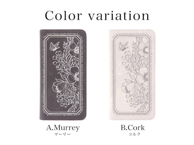 スマホケース 手帳型 カバー 手帳型ケース ベルトなし アンティーク レトロ 花 蝶