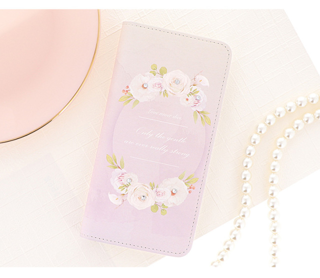 スマホケース 手帳型 カバー 手帳型ケース ベルトなし 花 花柄 flower フラワー グラデーション パステル