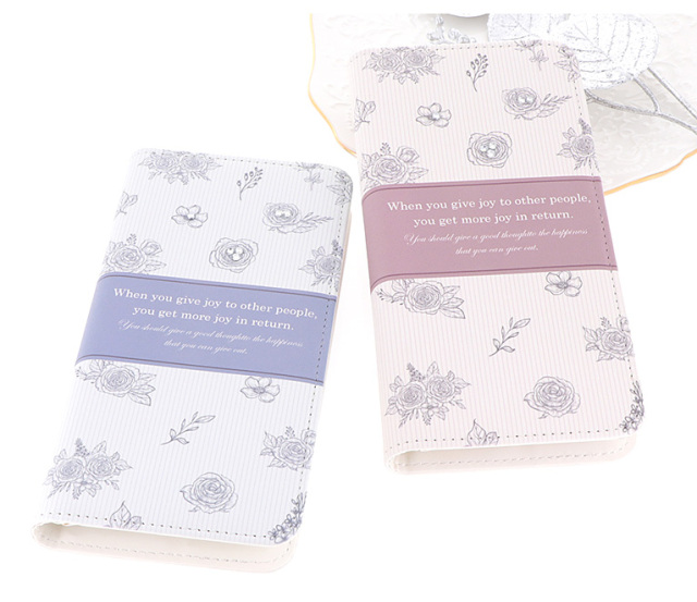 スマホケース 手帳型 カバー 手帳型ケース ベルトなし 花柄 薔薇