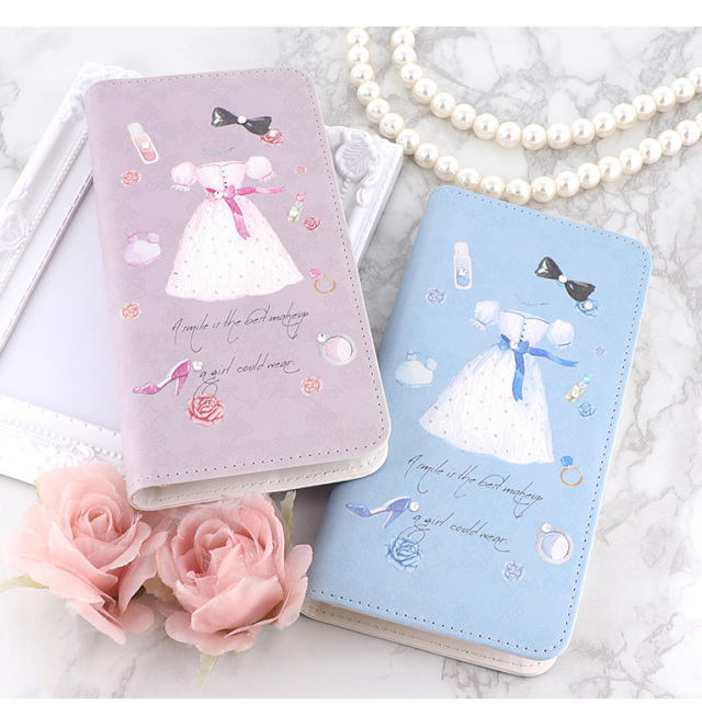 スマホケース 手帳型 カバー 手帳型ケース ベルトなし 花柄 香水 パフューム コスメ ファッション