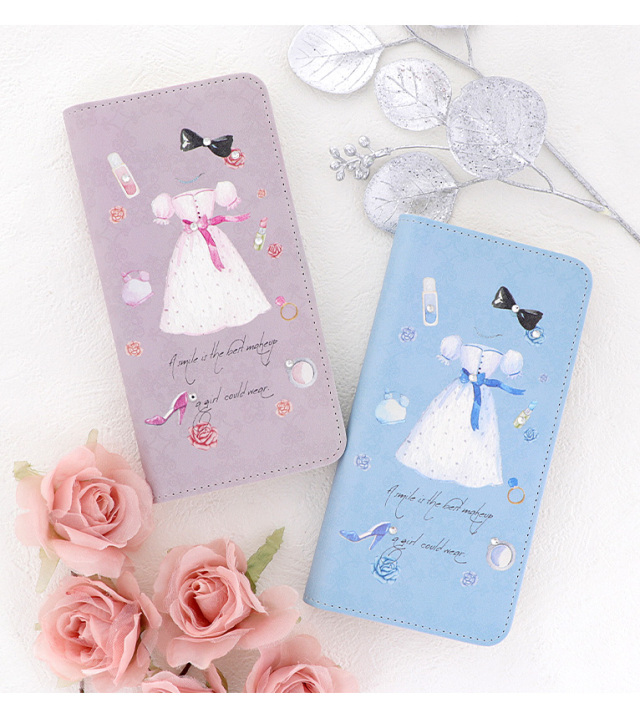 スマホケース 手帳型 カバー 手帳型ケース ベルトなし 花柄 香水 パフューム コスメ ファッション
