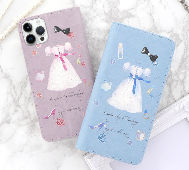 スマホケース 手帳型 カバー 手帳型ケース ベルトなし 花柄 香水 パフューム コスメ ファッション