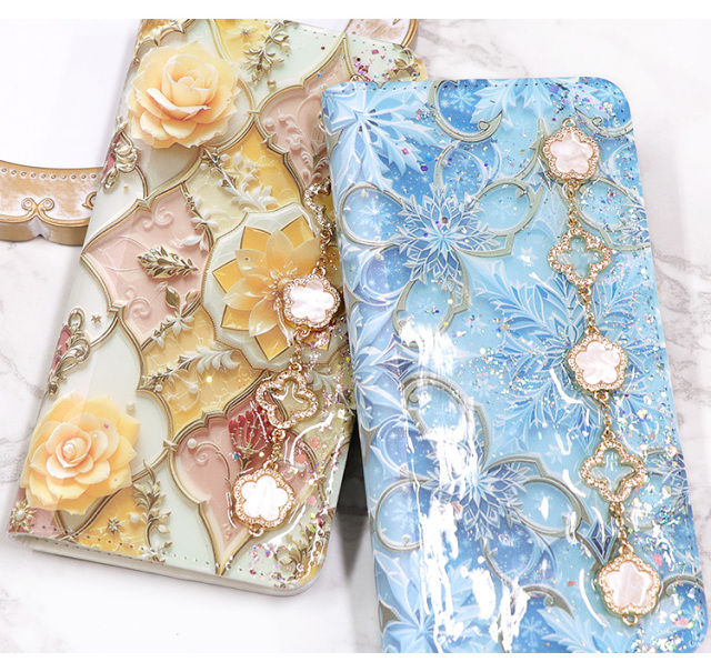 スマホケース 手帳型 カバー 手帳型ケース ベルトなし 花柄 フラワー エスニック アラビアン ファンタジー