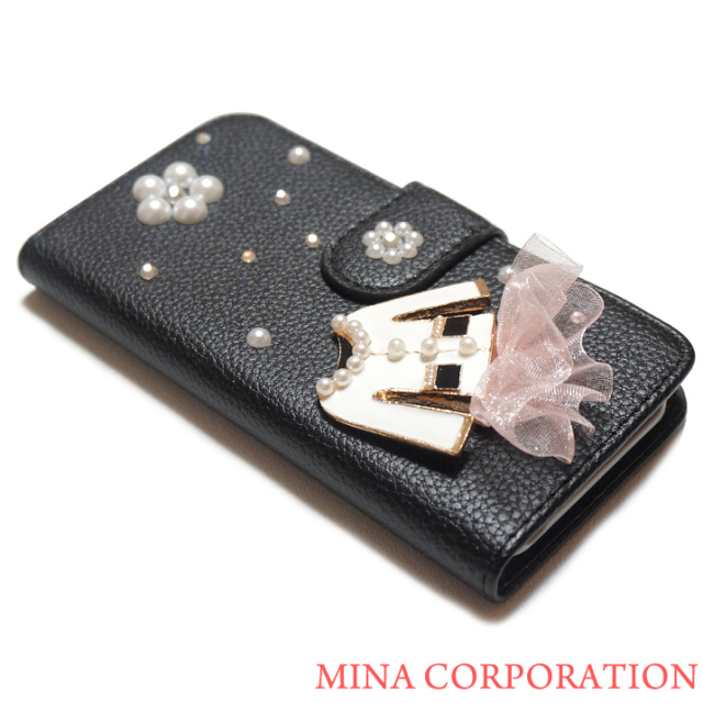 スマホケース 手帳型 カバー 手帳型ケース パール ファッション 服 ウェア フリル レース スカート クリスタル 