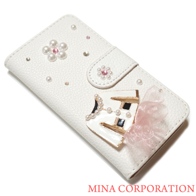 スマホケース 手帳型 カバー 手帳型ケース パール ファッション 服 ウェア フリル レース スカート クリスタル 