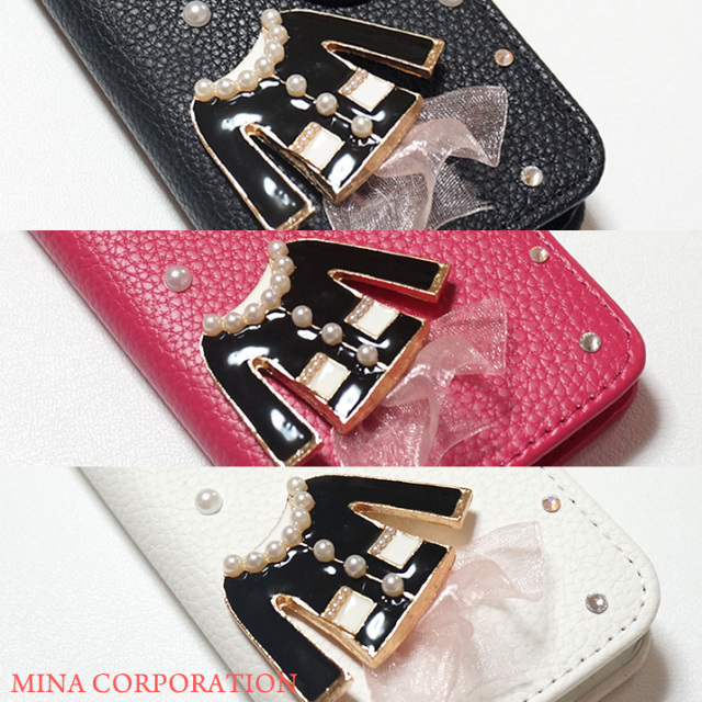 スマホケース 手帳型 カバー 手帳型ケース パール ファッション 服 ウェア フリル レース スカート クリスタル 