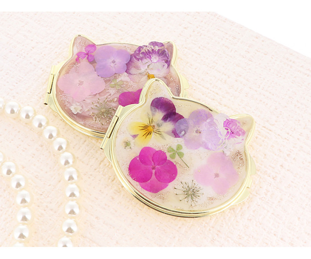 杖　鏡　お箸　コンパクトミラー　ネイルケアセット　薔薇　手描き　トールペイント コンパクトミラーセット 鏡 花柄 両面 | 薔薇雑貨とマットの卸販売