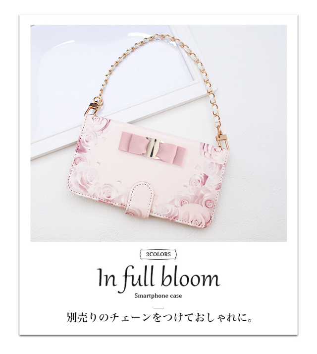 スマホケース 手帳型 カバー 手帳型ケース レース 花 春 カメリア バラ ローズ リボン