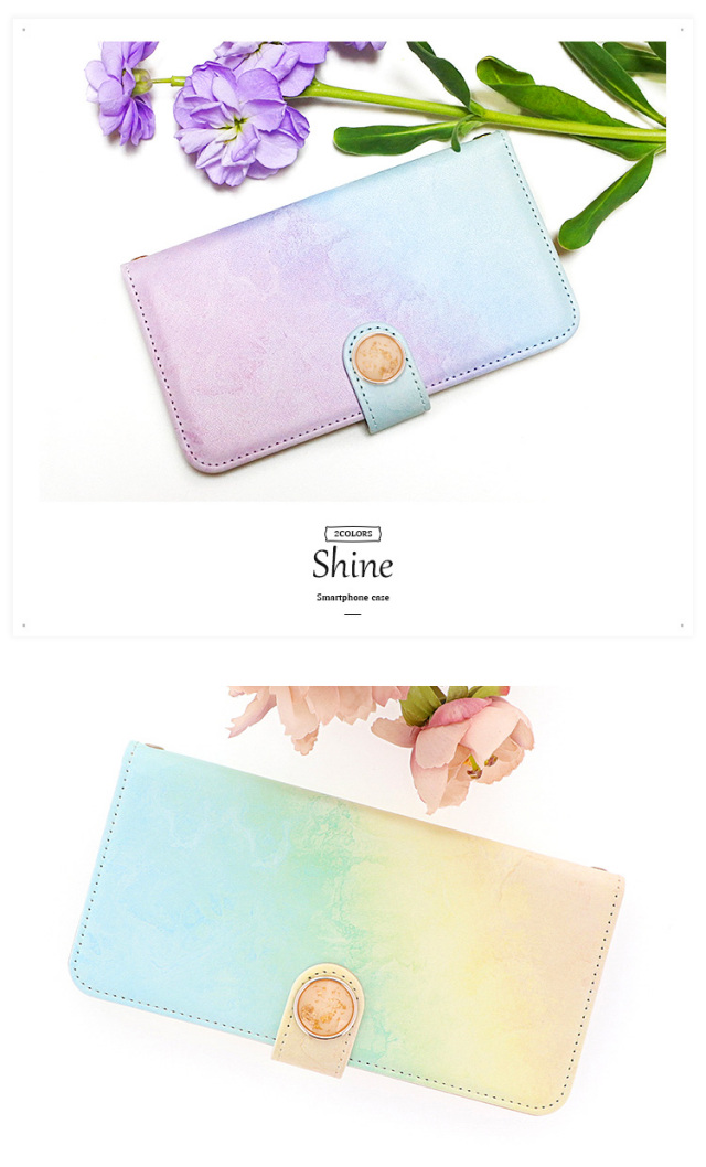 スマホケース 手帳型 カバー 手帳型ケース グラデーション 大理石 デコ パステルカラー