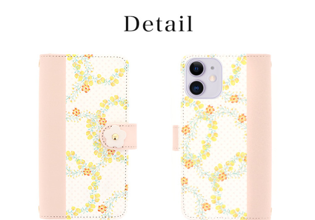 スマホケース 手帳型 カバー 手帳型ケース 花 フラワー リース
