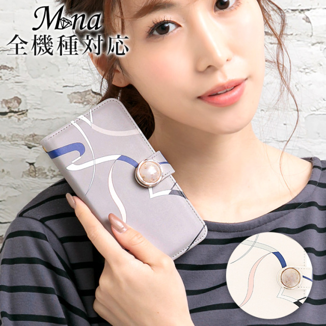 スマホケース 手帳型 カバー 手帳型ケース リボン りぼん ストーン