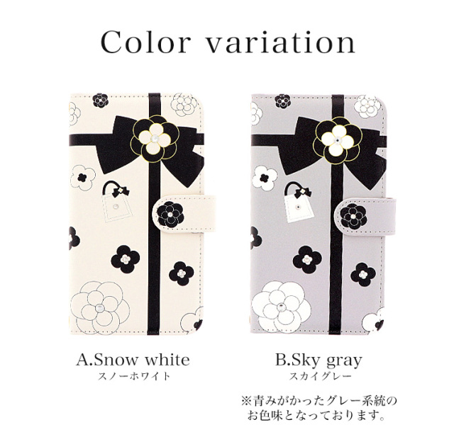 スマホケース 手帳型 カバー 手帳型ケース 花柄 花 フラワー カメリア リボン りぼん