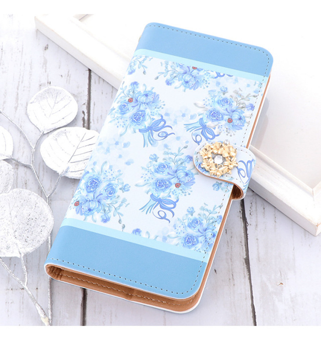 スマホケース 手帳型 カバー 手帳型ケース ロマンチック ブーケ 花柄 フラワー てんとう虫