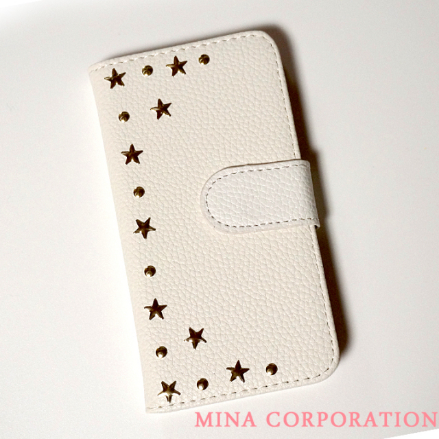 スマホケース 手帳型 カバー 手帳型ケース 星 スター メンズ ゴールド