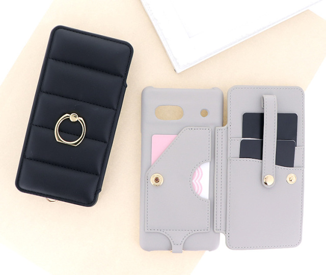 スマホケース ハードケース ハードカバー クリアケース ショルダーケース ショルダータイプ フラッフィー キルティング