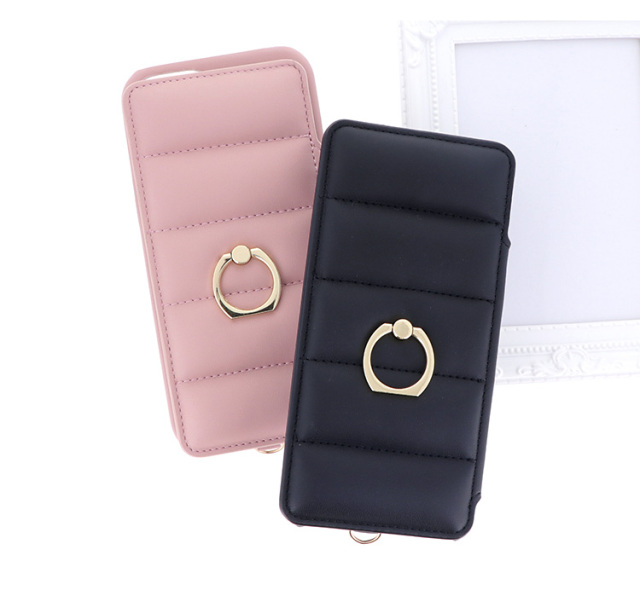 スマホケース ハードケース ハードカバー クリアケース ショルダーケース ショルダータイプ フラッフィー キルティング