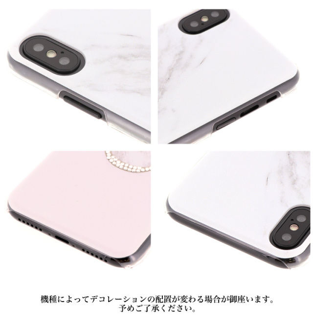 大理石 デコ 全機種対応 スマホケース ハードケース ハードカバー クリアケース