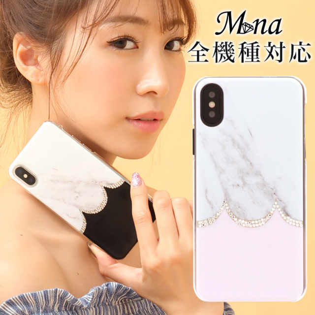 大理石 デコ 全機種対応 スマホケース ハードケース ハードカバー クリアケース