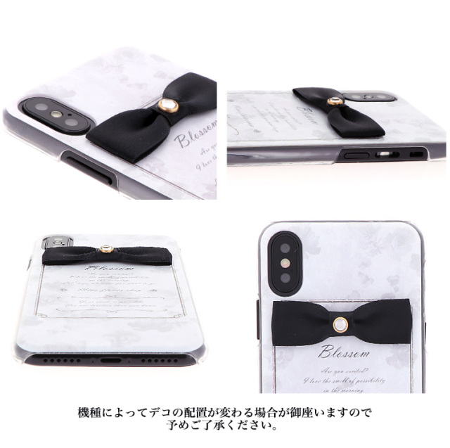 花柄 リボン 全機種対応 スマホケース ハードケース ハードカバー クリアケース