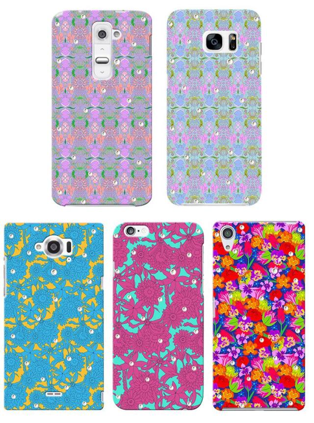 スマホケース ハードケース ハードカバー クリアケース はのせり ハノセリ 羽野瀬里 羽野 瀬里 フラワー 花