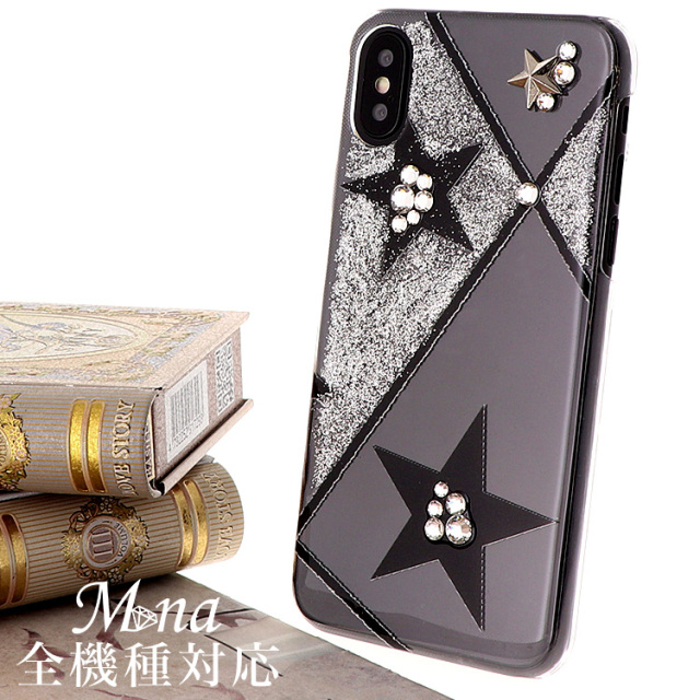 スマホケース ハードケース ハードカバー クリアケース クリスタル ラメ グリッター 星 スター スタッズ