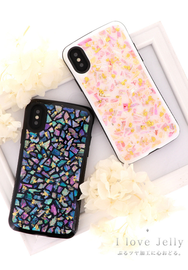 シェル 貝殻 夏 海 Handy Jelly スマホケース ハードケース ハードカバー 全機種対応