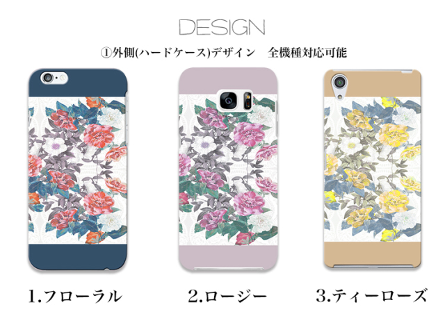 スマホケース カンガルーポケット スマホスタンド バンダナ 花柄