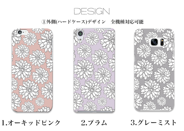 スマホケース カンガルーポケット スマホスタンド 花柄