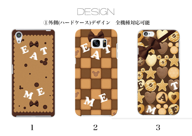 スマホケース カンガルーポケット スマホスタンド クッキー ビスケット ラングドシャ お菓子 お菓子デザイン