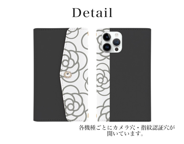 スマホケース 手帳型 カバー 手帳型ケース  全機種対応 三つ折り カメリア 花柄