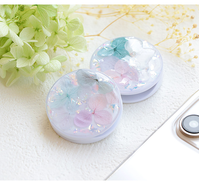 スマホリング スマホグリップ スマホスタンド リングストラップ アイリング 花 flower フラワー ドライフラワー 押し花