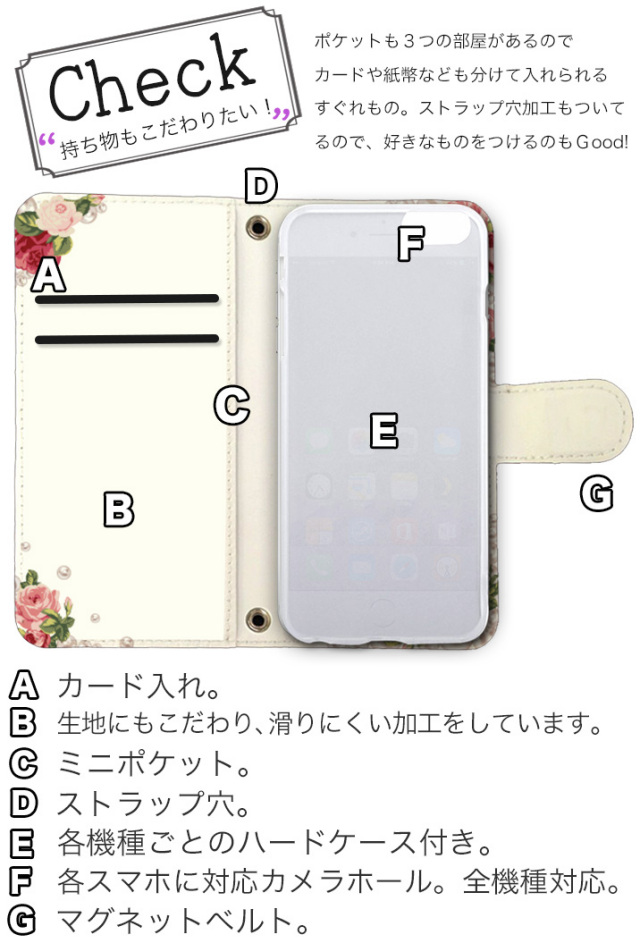 スマホケース 手帳型 カバー 手帳型ケース 両面 花柄　花 フラワー パステル パステルカラー バラ 薔薇 淡い色 水彩