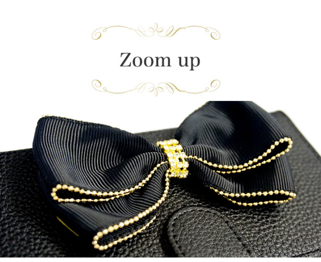 スマホケース 手帳型 カバー 手帳型ケース リボン ribon ribbon ゴールド 高貴 高級感