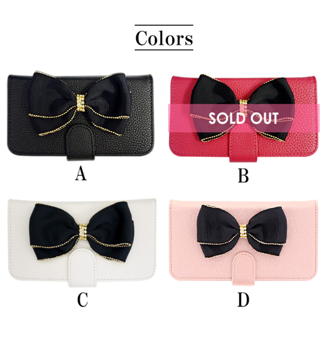 スマホケース 手帳型 カバー 手帳型ケース リボン ribon ribbon ゴールド 高貴 高級感